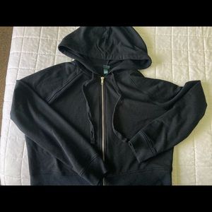 Crop zip up hoodie